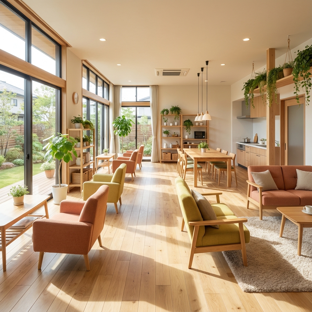 Warm interior space